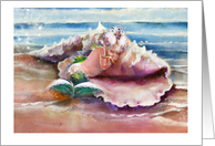 Little Mermaid and Big Shell card