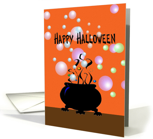 Happy Halloween, Caldron and Bubbles card (1163860)