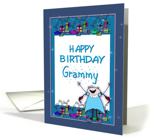 Presents, Happy Birthday Grammy, from girl card (1168494)