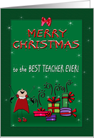 Merry Christmas to Teacher card