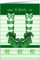 Happy St. Patrick’s Day, Green Boots, clover card