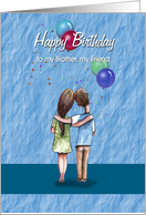 Birthday to Brother and Friend,from sister card