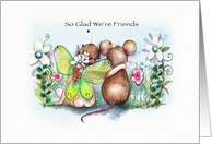 Fairy and Mouse, Friendship card