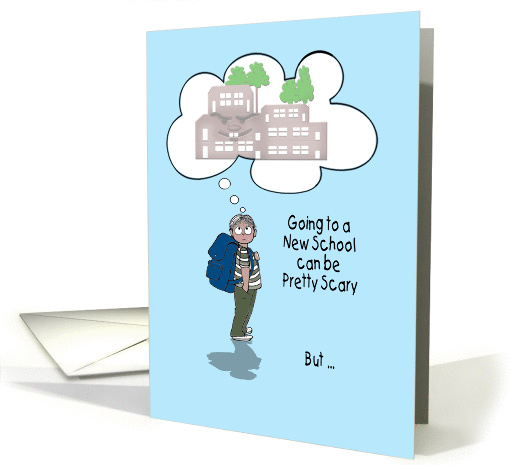 New School, Encouragement for young boy card (1304544)