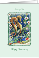 Seahorse Pair, Happy Anniversay, Blank card