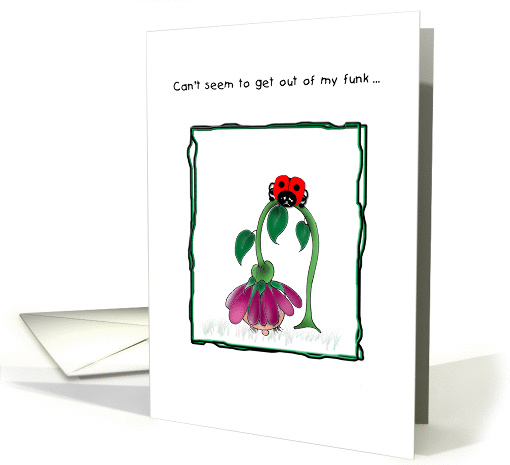 Sad Flower, Ladybug, Miss you card (1443044)