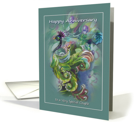 Happy Anniversary, Peacock Design, for Special Couple card (1446280)