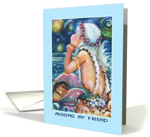 Friendship, Mermaid Art, Miss you card (1488642)