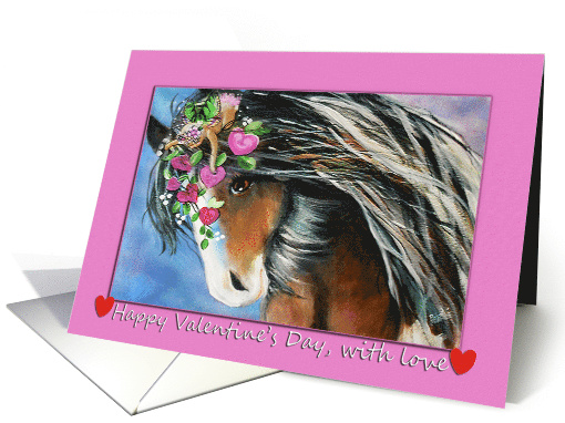 Fairy on a horse with Hearts Valentine's Day card (1510268)