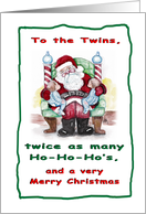 To the twins, Merry Christmas card