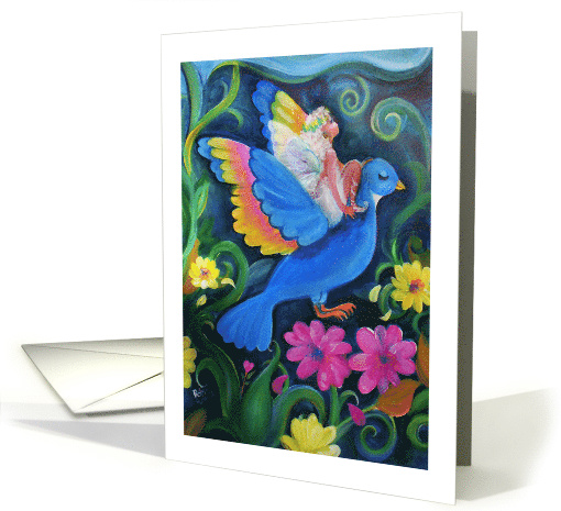 Blue Bird and Fairy in Flight card (1572300)