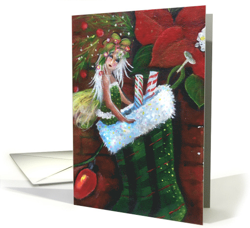 Fairy in a Christmas stocking card (1751986)