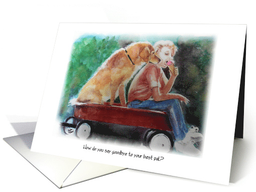 loss of dog, boy and his dog, red wagon card (1945854)