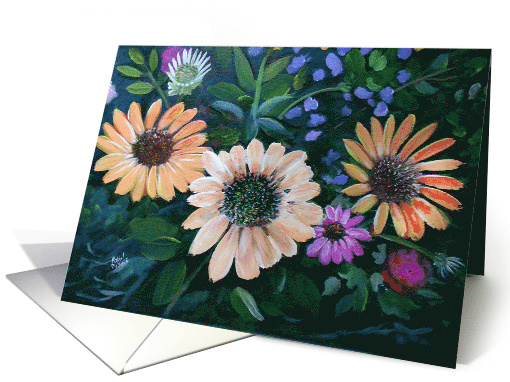 Wild Flowers any occasion blank inside card (1947440)
