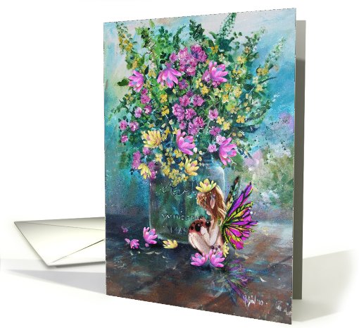 Garden Faery on the Porch, BLANK card (738038)