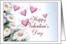 Flying Hearts & Daisies, Valentine ART card