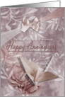 First Anniversary, Origami Paper Design card