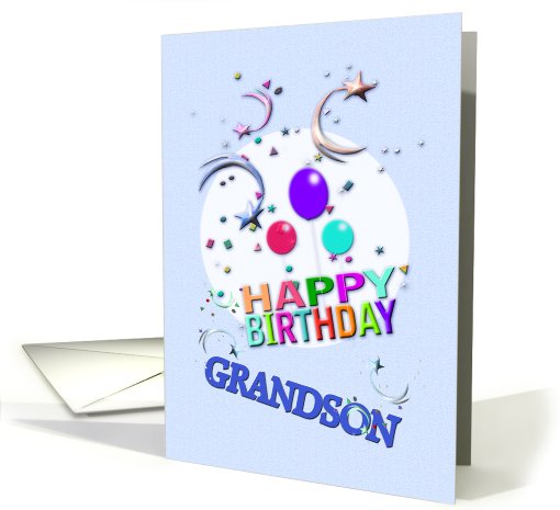 Shooting Stars, Grandson Birthday card (776225)