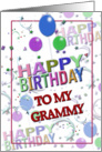 Colorful Birthday to Grammy card