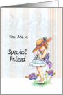 Little Girl, Special Friend card
