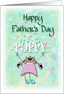 Happy Father’s Day Poppy, Child-Like Art card