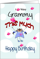Little Girl, to Grammy, Happy Birthday card