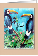 Whimsical Toucons, Hello card
