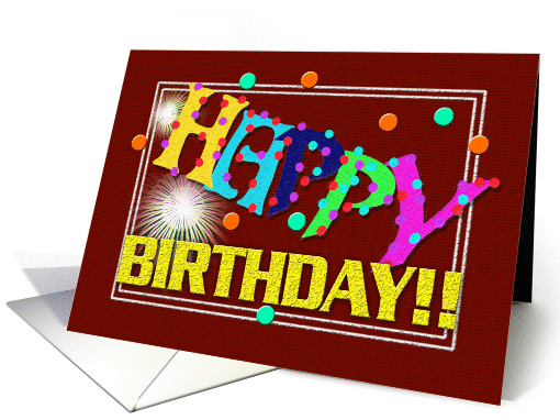 Festive Happy Birthday!! card (831668)