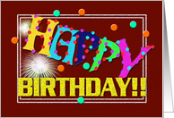 Festive Happy Birthday!! card