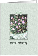 Anniversary with Roses, and Butterfly card