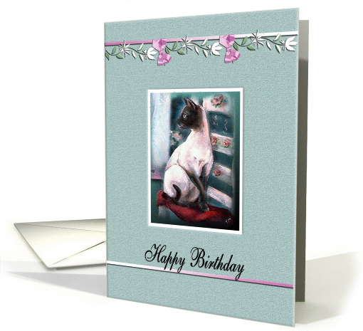 Siamese Cat, Happy Birthday card (846732)