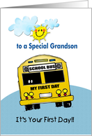 to Grandson,First Day of Pre-School card