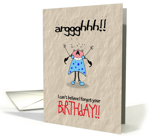 Belated Birthday, Humor card (891341)