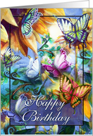 Colorful Butterflies, Birthday card