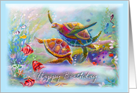 Sea Turtles, Birthday card