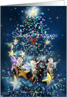 A fairy’s Tree Lighting, Season’s Greetings card