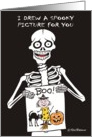 Halloween Skeleton - Boo card