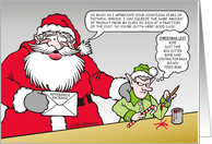 Severance Santa card