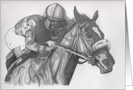Horse and Jockey card
