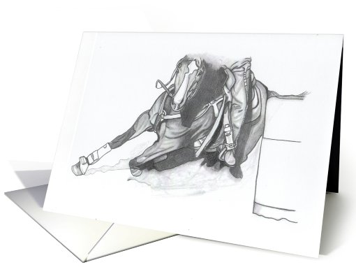 Barrel racer in Pencil card (707520)