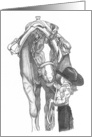 Child and Horse in Pencil card