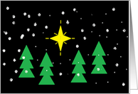 Christmas Snow Trees & Star card