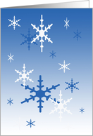Blue Snowflakes card