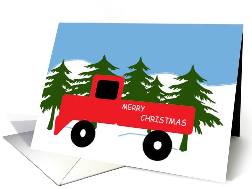 Christmas Trees and Truck card (729469)