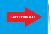 Party Invitation Arrow card