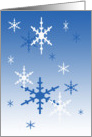 Winter Blue Snowflakes Blank inside card