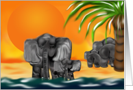 Elephants Forget Me Not card