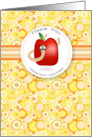 Apple Bookworm Classroom Volunteer Thanks card
