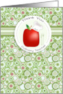 Chef Apple Culinary Teacher Thank You card