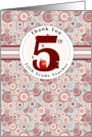 Room Fifth Grade Teacher Thank You card